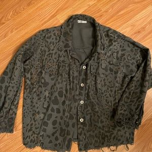 Made In Italy - Denim animal print jacket (cotton)